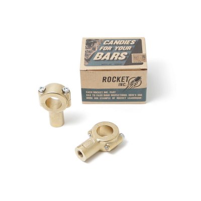 2 Risers ROCKET INC. Half Bone 22 mm Brass