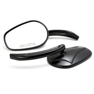 Custom Mirror Twin Cam Style black, Set