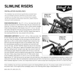 1 3/4" Biltwell riser slimeline black with certificate for 1" handlebars