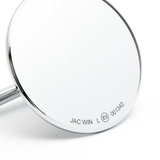 Custom Mirror round 4"10cm chrome with E-mark, for Japanese Motorcycles