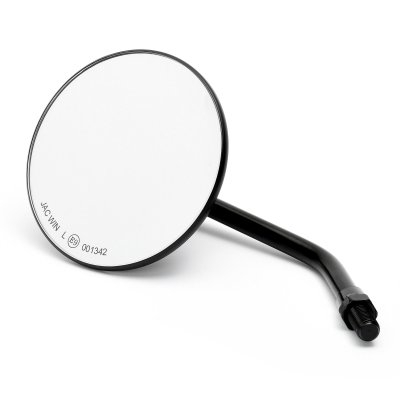 Custom Mirror round 4"/10cm black with E-mark, for Japanese Motorcycles