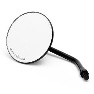 Custom Mirror round 4"/10cm black with E-mark, for...