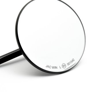 Custom Mirror round 4"/10cm black with E-mark, for Japanese Motorcycles