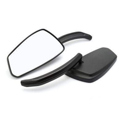 Custom Mirror Profile black with E-mark, Set