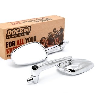 Custom Mirror Hellacoper Adjustable chrome with E-mark, 1...
