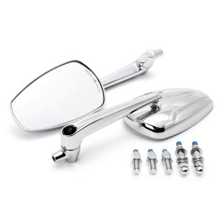 Custom Mirror Hellacoper Adjustable chrome with E-mark, 1 pair