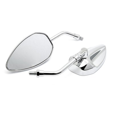 Custom Mirror Conehead chrome with E-mark for Japanese Motorcycles, Set