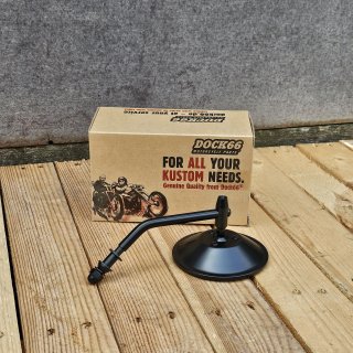 Custom Mirror round 4"/10cm black with E-mark, for Harley-Davidson®