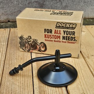 Custom Mirror round 4"/10cm black with E-mark, for Harley-Davidson®