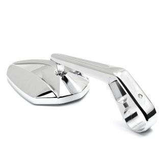 Custom Mirror Desert Rider chrome with Clamp, E-mark