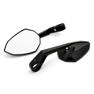 Custom Mirror Desert Rider black with Clamp, E-mark