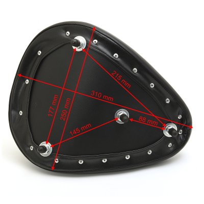 Desert Rider Solo Seat Tuck & Roll Horizontal Black