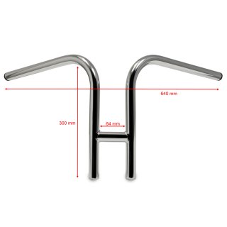 Handlebars ROCKET INC. "High Drag" Rabbit Ear, 1" inch chrome