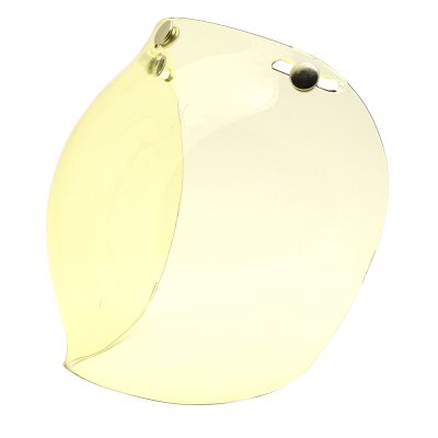 Bubble Visor Light Yellow Open Face Helmet Visor