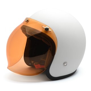 Bubble Visor Orange for Open Face Helmet, Motorcycle Visor