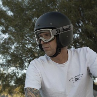 Biltwell Moto 2.0 Motorradbrille - Script Titanium