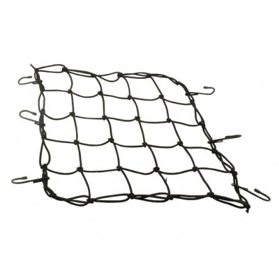 Cargo net helmet net 40x28cm with hooks for luggage racks and sissybars