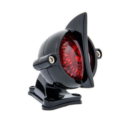 Motone "Cuda" LED Tail Light - Black - With Fender Mount, ECE