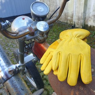 Rider Gloves klassische Handschuhe aus Rindsleder gelb