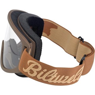 Biltwell Moto 2.0 Goggle - Script Chocolate