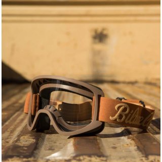 Biltwell Moto 2.0 Motorradbrille - Script Chocolate