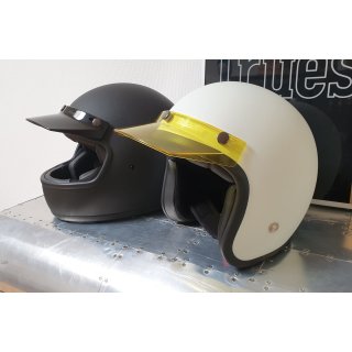 Biltwell Moto Visor Helm transparent gelb Schirmchen