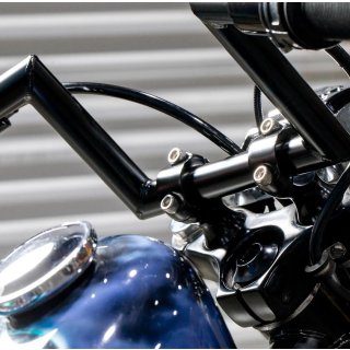 1 3/4" Biltwell Riser Slimline black coated with certificate for 22 mm handlebars