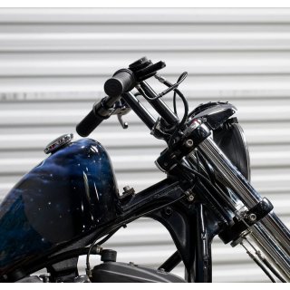 1 3/4" Biltwell Riser Slimline black coated with certificate for 22 mm handlebars