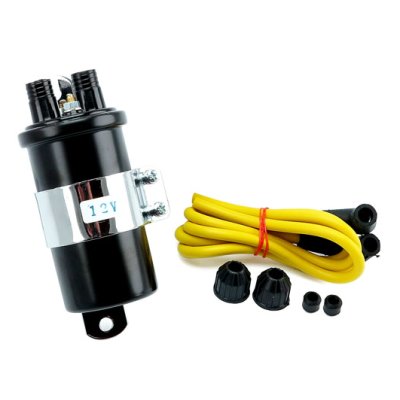 Ignition Coil Kit, round, 12V Black