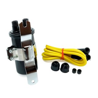 Ignition Coil Kit, round, 12V Black
