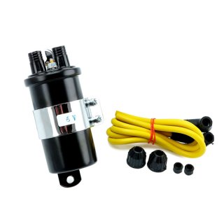Ignition Coil Kit, round, 6V black