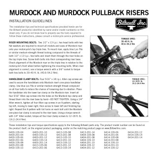 6" Biltwell Riser Murdock black with certificate for 1" handlebars