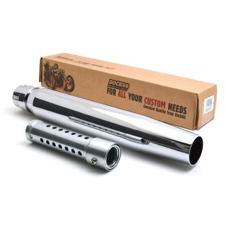 Schalldämpfer Custom STRAIGHT Chrom & ROCKET...