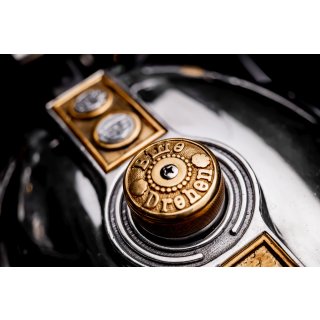 Wannabe Choppers "Bitte drehen" Tankdeckel Messing