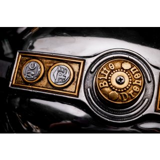 Wannabe Choppers "Bitte drehen" Tankdeckel Messing