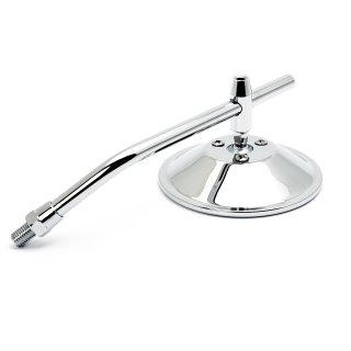 Custom Mirror round 4"/10cm chrome E-mark for Japanese & European Motorcycles with short & long arm
