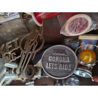 Special Edition FUCK CORONA Plakette by Wannabe Choppers