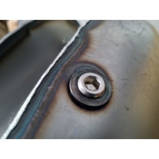 Verschluss Stopfen Edelstahl 1/4" NPTF für Harley und Chopper Tanks