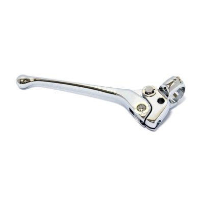 Brake- or Clutch- Lever Assembly chrome Harley FL XL and chopper, 3/8" cable hole