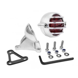 Motone "Lecter" LED Tail Light - polished - with fender mount, ECE