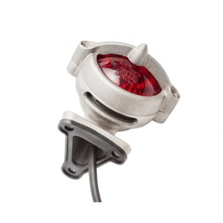 Motone "Bel Air" LED Tail Light - shot blast - with fender mount, ECE