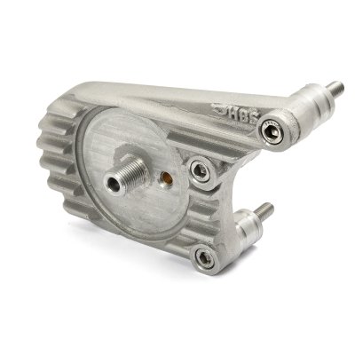 Oil filter mounting plate for 4-speed Harleys, aluminum  raw from HBS Customs