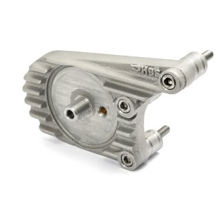 Oil filter mounting plate for 4-speed Harleys, aluminum  raw from HBS Customs