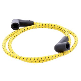 Universal 40" ignition cable/plug set cotton fabric,Yellow/black