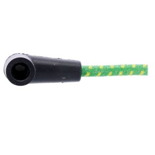 Universal 40" ignition cable/plug set cotton fabric, green/black