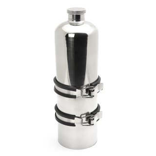 Benzin Reserveflasche Edelstahl Poliert mit Halter 1,5l