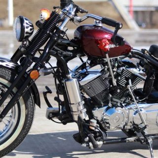 Benzin Reserveflasche Edelstahl Poliert mit Halter 1,5l