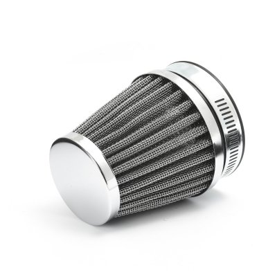 Round tapared universal airfilter 59-63mm Pod Filter silver