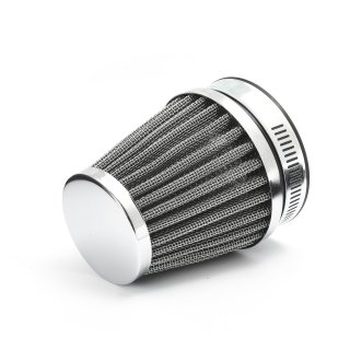 Round tapared universal airfilter 59-63mm Pod Filter silver