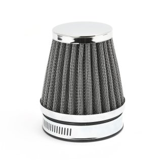 Round tapared universal airfilter 59-63mm Pod Filter silver